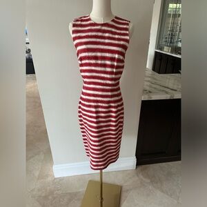 Dolce and Gabbana Striped Fitted Sheath dress-Size 40
